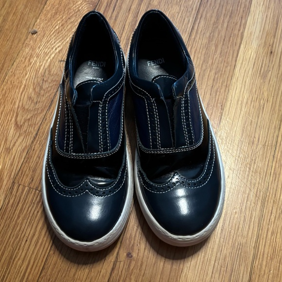 Fendi Kids Dark Blue and Black Sneakers - Picture 3 of 7